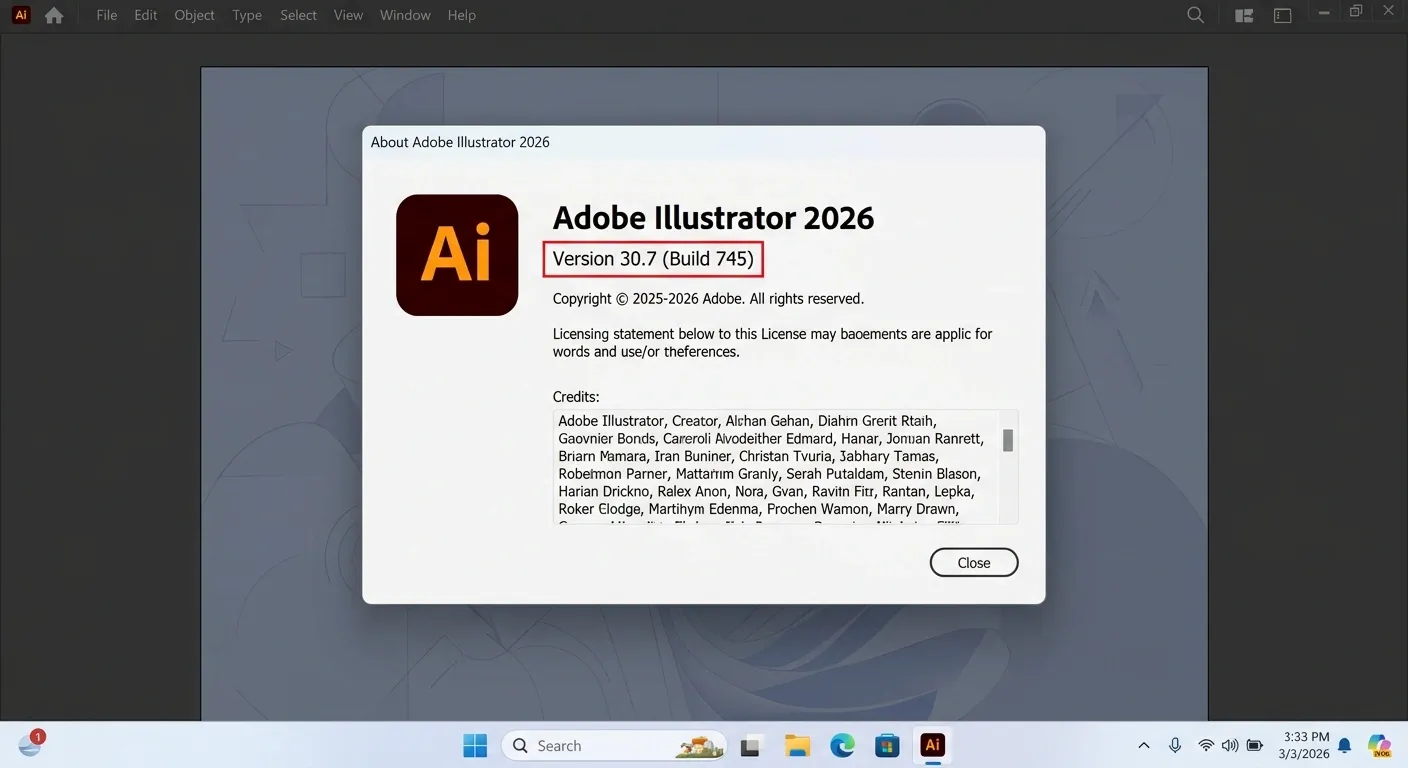 Adobe Illustrator 2026 versi terbaru