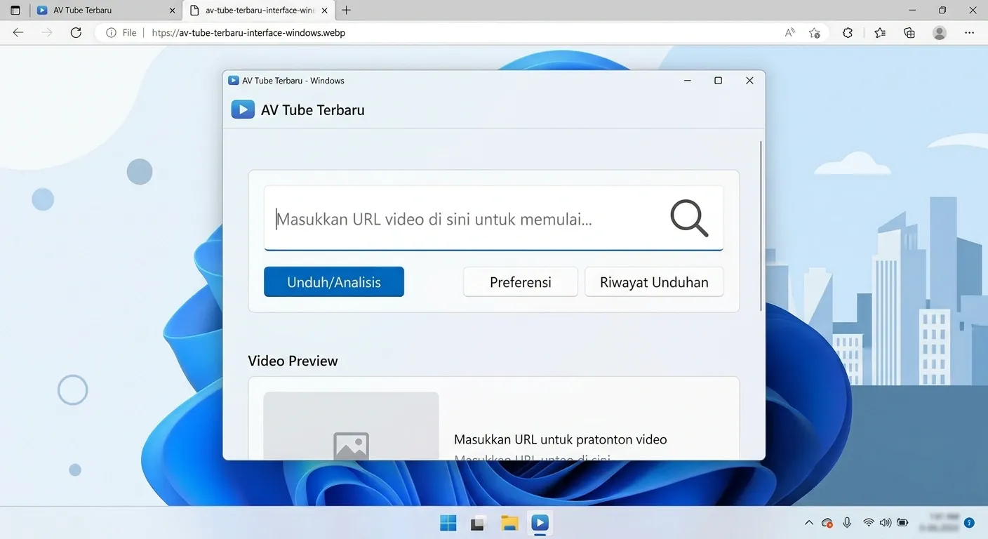 AV Tube terbaru interface untuk Windows