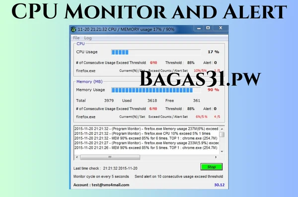 CPU Monitor and Alert Full Terbaru