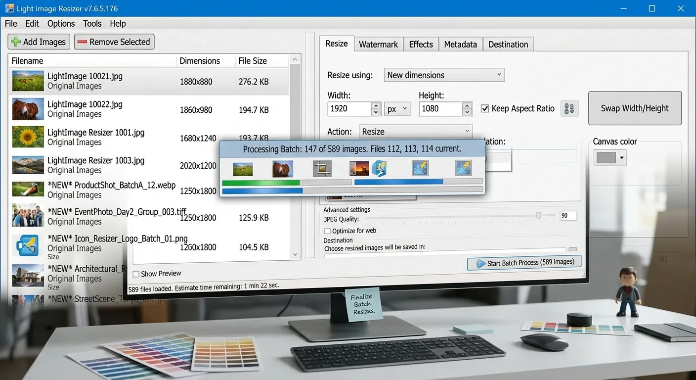 Light Image Resizer batch resize multiple images