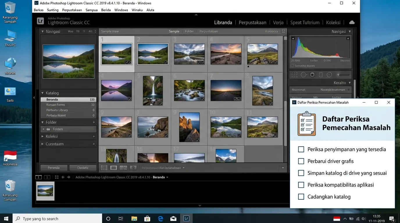 Panduan pemecahan masalah Lightroom Classic di Windows