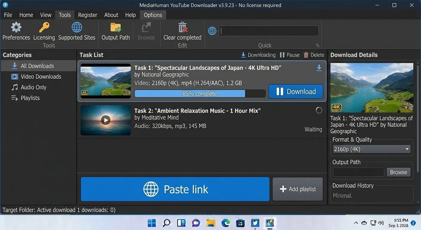 MediaHuman YouTube Downloader interface