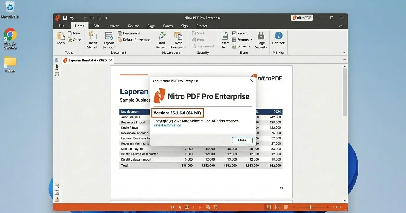 Nitro PDF Pro version 26.1.6 information