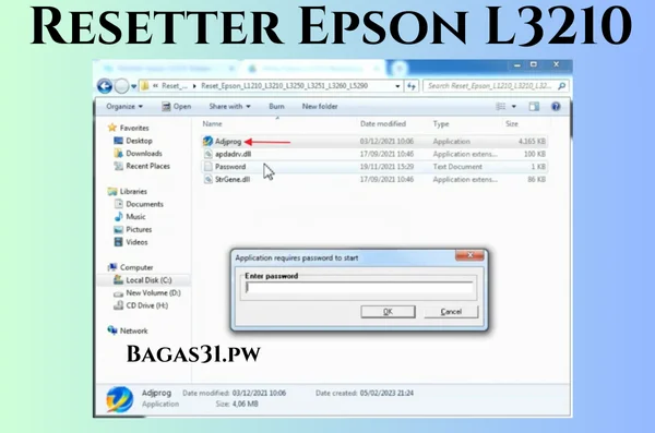 Resetter Epson L3210 Full Terbaru