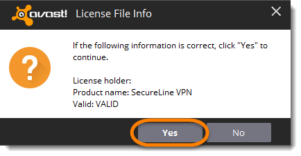 avast secureline vpn key