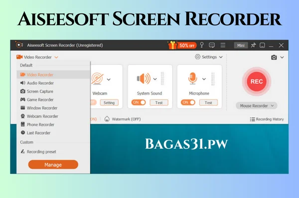 Aiseesoft Screen Recorder Free Download