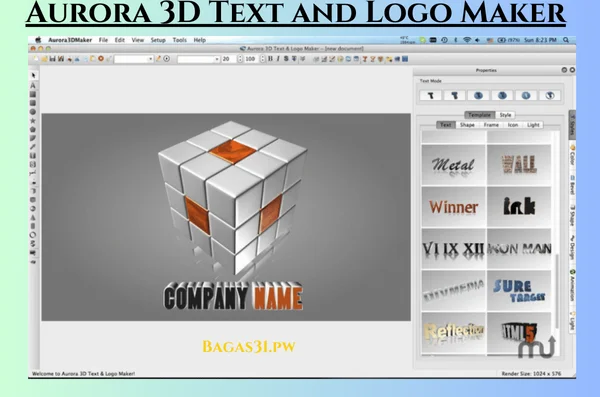 Aurora 3D Text and Logo Maker Terbaru Download 2024