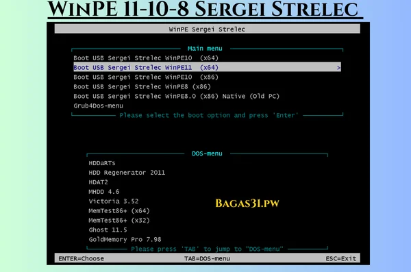 WinPE 11-10-8 Sergei Strelec Latest Download 2024