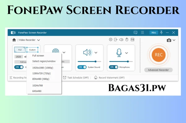 FonePaw Screen Recorder Full Terbaru