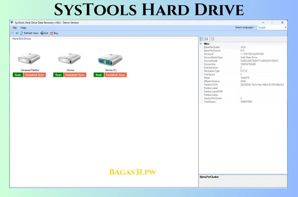 SysTools Hard Drive Data Recovery Terbaru Version 2024