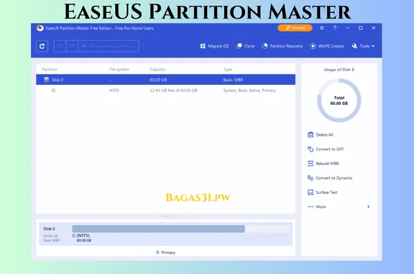 EaseUS Partition Master Terbaru Version 2024