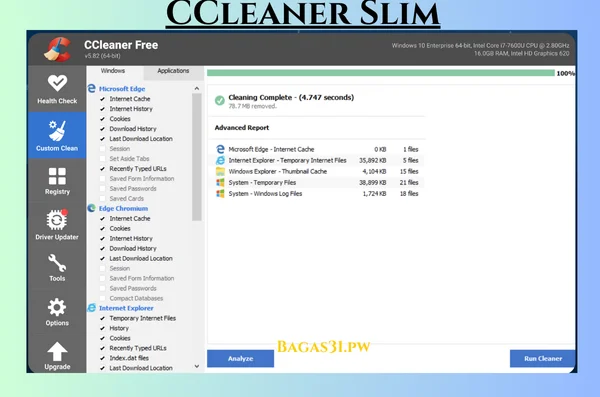 CCleaner Slim Latest Download 2024