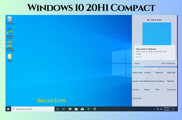 Windows 10 20H1 Compact Terbaru Version 2024